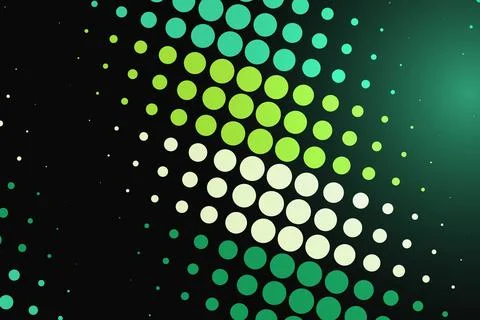 Abstract digital dots pattern with glowing green and blue Stock Photos