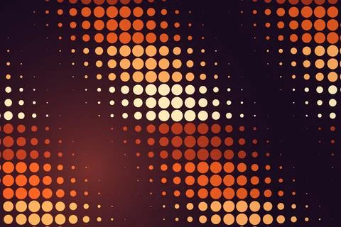 Abstract digital dots pattern with warm orange and brown colors Stock Photos
