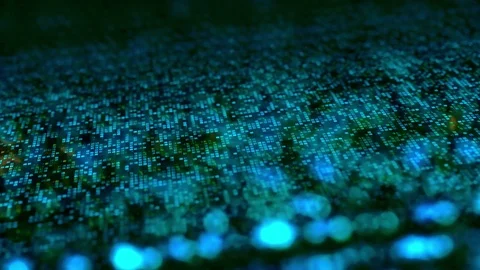 Abstract Digital Dots Plane Background Vidéo 74271318