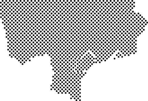 Abstract Digital Dotted Map Graphic Illustration of Cambodia Isolated on a .. Stock Illustration