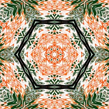 Abstract digital Drawn Geometric Pattern Decorative Element Illustration. Stock Illustration