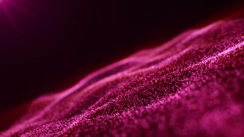 Abstract digital dynamic particle waves with light motion lights background Stock Footage 252820931