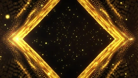 Abstract digital dynamic particle waves with flying particles Stock Footage 270949971