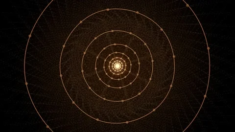 Abstract digital energy spiral pattern on black background Stock Footage 344516294