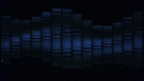 Abstract digital equalizer background with flowing electric blue data visua.. Stock Footage 346003519