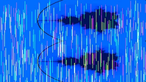 Abstract digital equalizer bars displaying vibrant financial market analysi.. Stock Footage 336162978