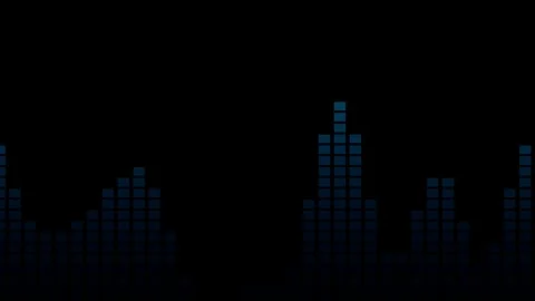 Abstract Digital Equalizer Display with Dynamic Blue and Purple Bars on a B.. Stock Footage 339308186