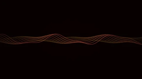 Abstract digital equalizer sound wave animation on black background Stock Footage 336836813
