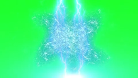 Abstract digital explosion with bright light burst against vibrant green Видео 345774884