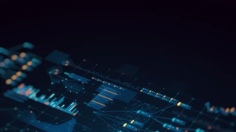 Abstract Digital Finance Data Analysis Background Stock Footage 322630948