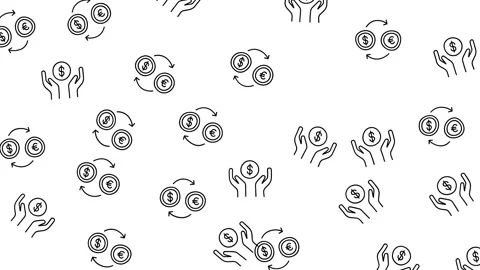 Abstract Digital Finance Pattern Animation with Moving Economic Data and Graphs Stock Footage 346186112