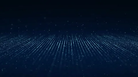Abstract digital flow particles. Cyber network connection background. Big Видео 162407053