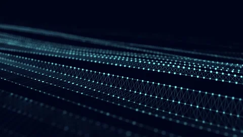 Abstract digital flow particles. Cyber network connection background. Stock Footage 162545162