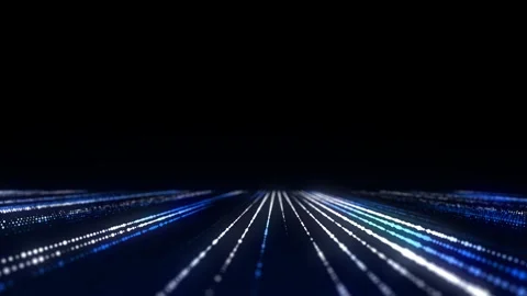 Abstract digital flow particles. Cyber network connection background. Stock Footage 240189602