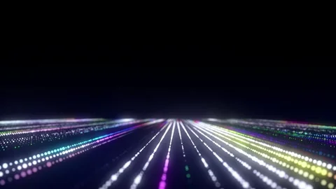 Abstract digital flow particles. Cyber network connection background. Stock Footage 257309854