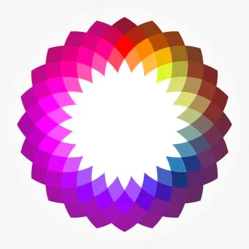 Abstract Digital Flower Stock Illustration