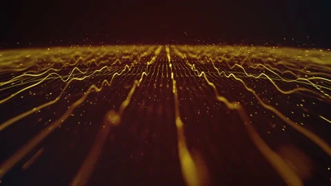 Abstract Digital Flowing Lines Technology Fx Background Loop Stock Footage 165271816