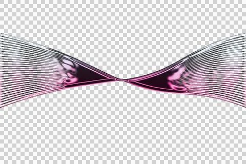 Abstract digital with flowing pink and white lines on black background Illustrazione stock