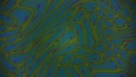 Abstract Digital Fluid Motion Loop with Green Blue and Purple Organic Pattern Stock Footage 344714937