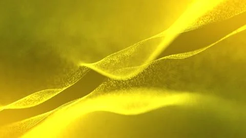 Abstract digital forms background. Yellow color Abstract Trapcode Form digi.. 스톡 일러스트