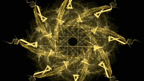 Abstract digital fractal on black background Video stock 152897828