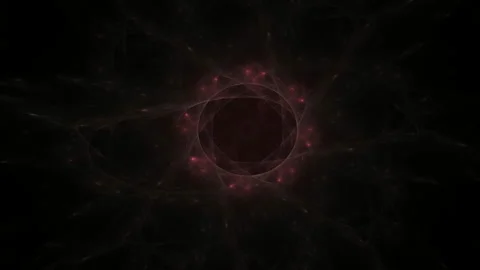 Abstract digital fractal on black background Stock Footage 153038457