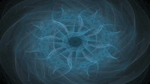 Abstract digital fractal on black background Video stock 243030833