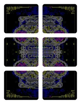 Abstract digital fractal pattern.art work and colorful  background Illustrazione stock