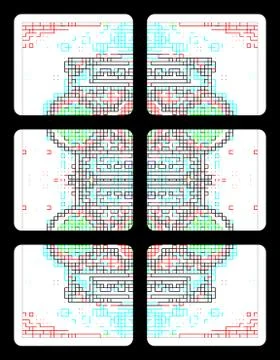 Abstract digital fractal pattern.art work and colorful  background Stock Illustration