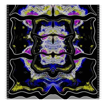 Abstract digital fractal pattern.art work and colorful  background Stock Illustration