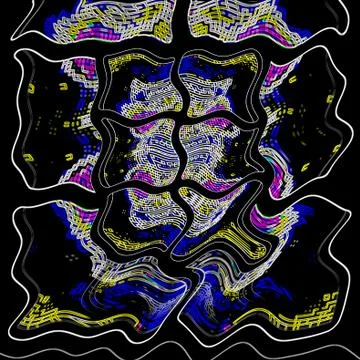 Abstract digital fractal pattern.art work and colorful  background Stock Illustration