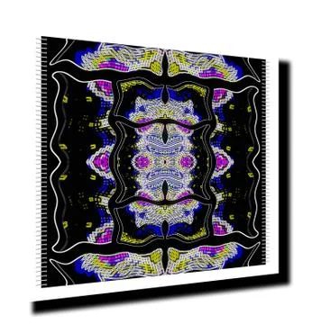 Abstract digital fractal pattern.art work and colorful  background Stock Illustration