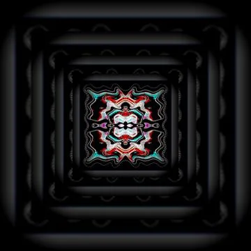 Abstract digital fractal pattern.art work and colorful  background Stock Illustration