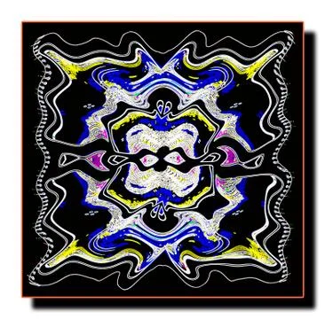 Abstract digital fractal pattern.art work and colorful  background Stock Illustration