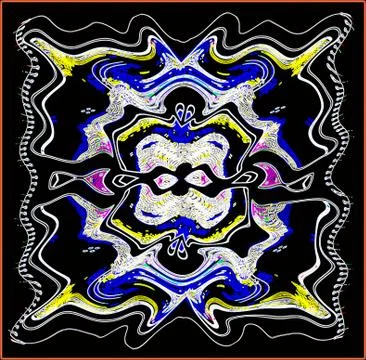 Abstract digital fractal pattern.art work and colorful  background Illustrazione stock