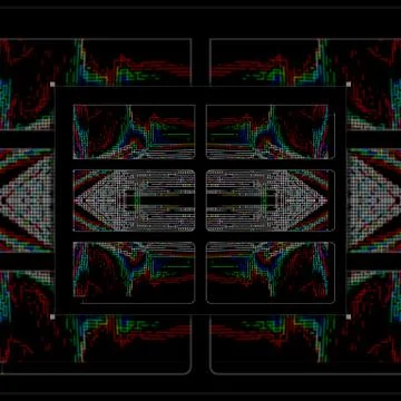 Abstract digital fractal pattern.art work and colorful  background Stock Illustration