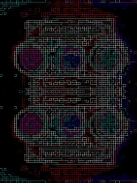 Abstract digital fractal pattern.art work and colorful  background Stock Illustration