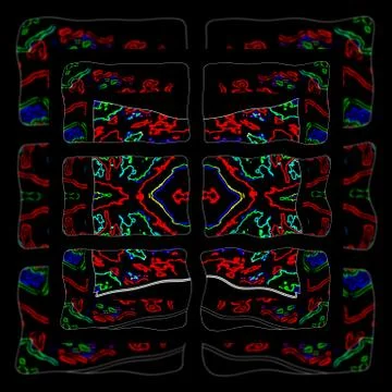 Abstract digital fractal pattern.art work and colorful  background Stock Illustration
