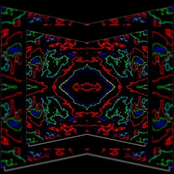 Abstract digital fractal pattern.art work and colorful  background Illustrazione stock