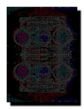 Abstract digital fractal pattern.art work and colorful  background Stock Illustration
