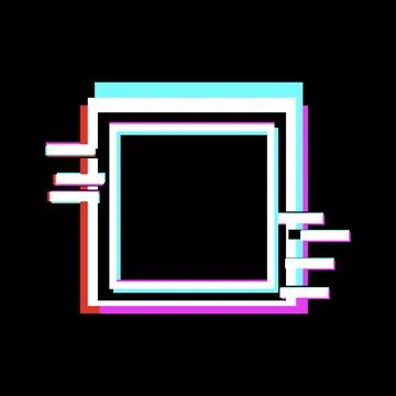 Abstract digital frame with chromatic aberration effect Illustrazione stock