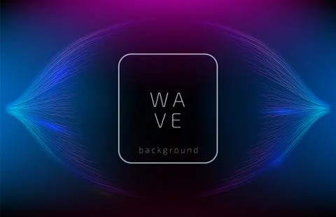 Abstract digital future wave lines vector background in circle shape. Ai neural Illustrazione stock