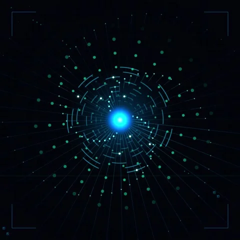 Abstract digital futuristic blue tech background animation loop for video d.. Stock Footage 344778074