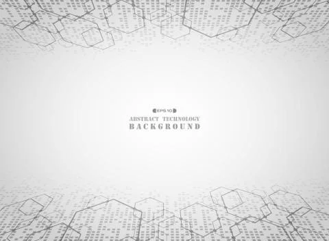 Abstract of digital futuristic geometric pattern background. Stock Illustration