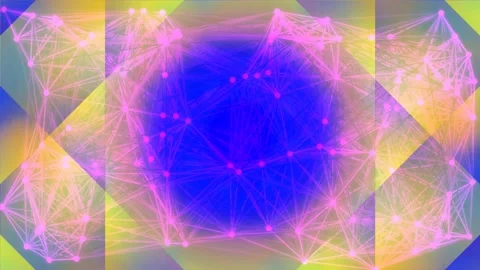 Abstract Digital Futuristic Network Connection Background with Glowing Data.. Stock Footage 336766755