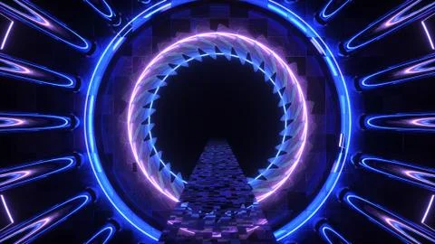 Abstract digital gate Illustrazione stock