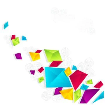 Abstract digital geometric background. With place for your message. Busines.. Stock Illustration