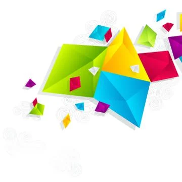 Abstract digital geometric background. With place for your message. Business  Stock Illustration