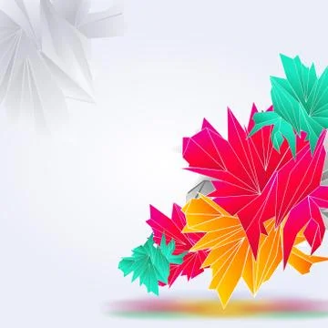 Abstract digital geometric background. With place for your message. Business  Stock Illustration