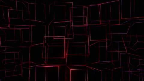 Abstract Digital Geometric Elements Stock Footage 139194907